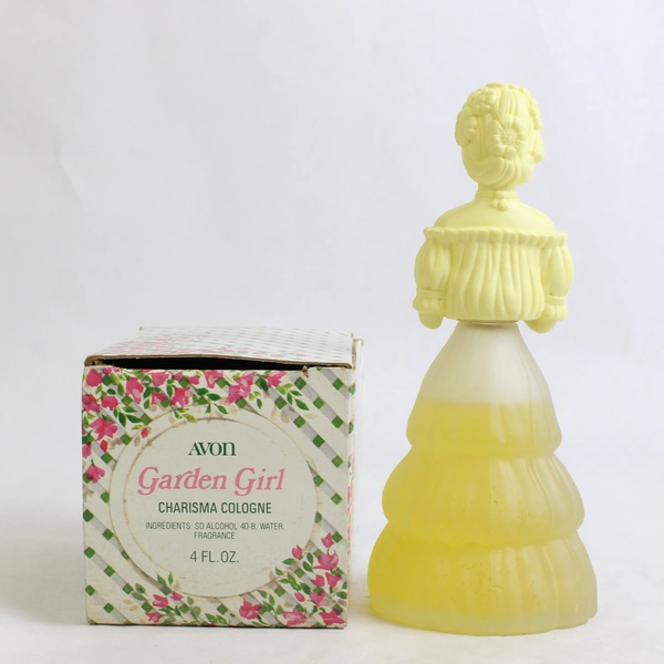 Vintage Avon Garden Girl Decanter Charisma Cologne (Full Bottle, 4 Oz)