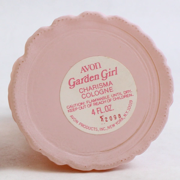 Vintage Avon Garden Girl Decanter Somewhere Cologne (Full Bottle, 4 Oz)