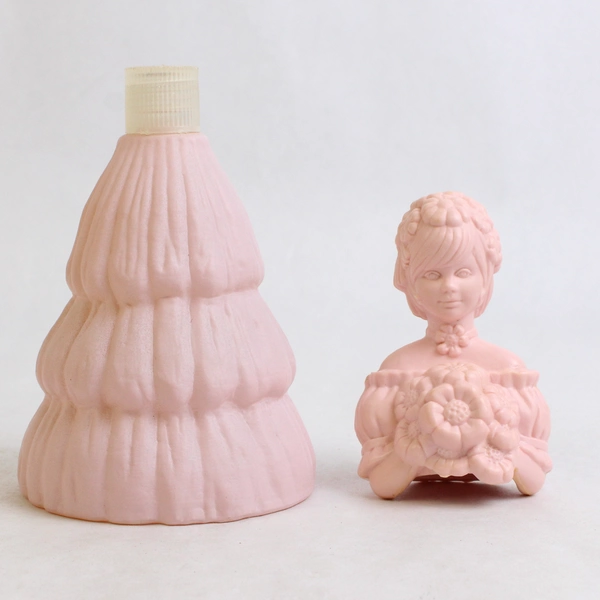 Vintage Avon Garden Girl Decanter Somewhere Cologne (Full Bottle, 4 Oz)