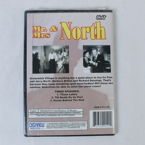 Mr and Mrs North DVD 2004 Sealed Full Screen 3 Episodes Digiview Productions