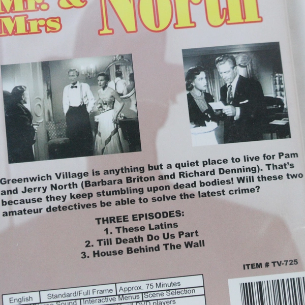 Mr and Mrs North DVD 2004 Sealed Full Screen 3 Episodes Digiview Productions