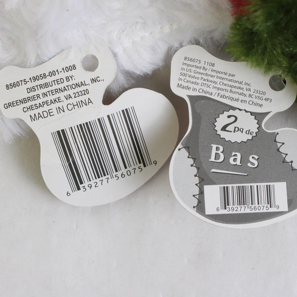 Lot of 5 Small Christmas Stockings Holiday Decor