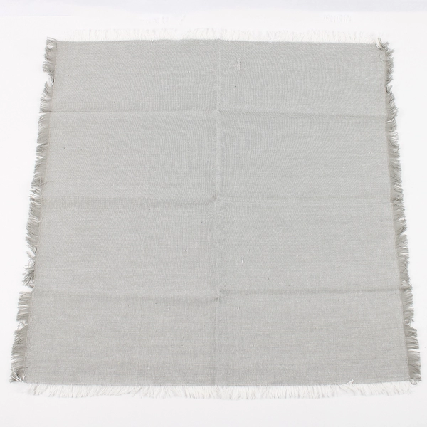 Set of 6 Au Natural Gray and White Cotton Kitchen Towels