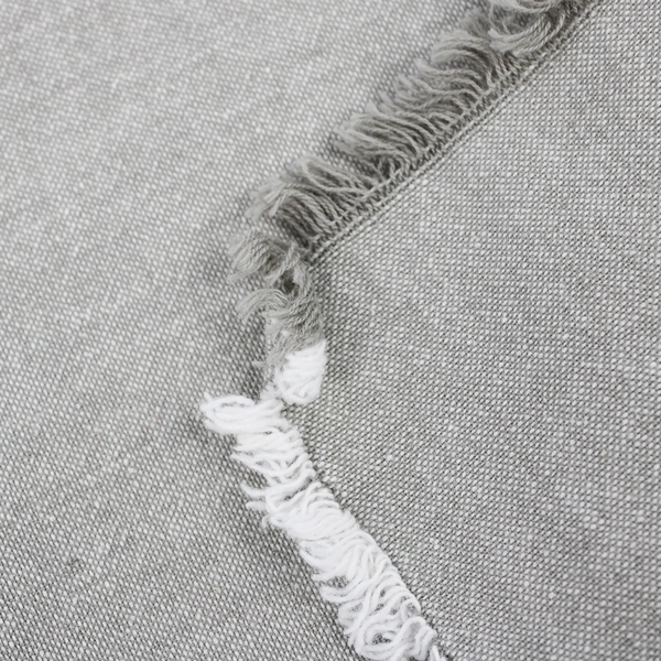 Set of 5 Au Natural Gray and White Cotton Kitchen Towels