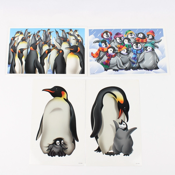 Set of 36 Laminated Penguin Marine Biology Study Cards
