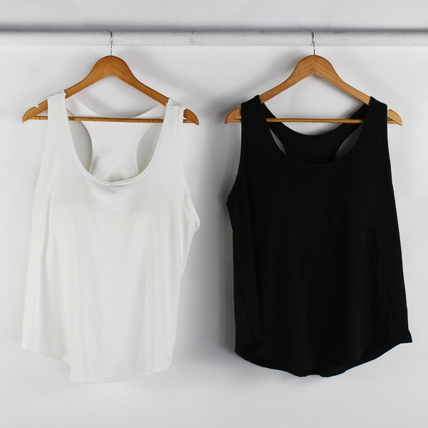 Lot of 2 Padded Bra Tank Tops Women's Size 3XL Black and White