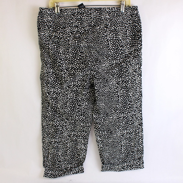 Zac & Rachel Black and White Spotted Capris Women's Size 14