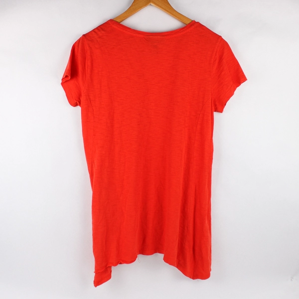 Style & Co. Orange Short-Sleeved Cotton T-Shirt Women's Small