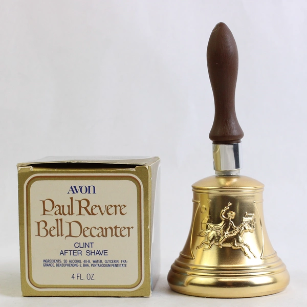 Vintage Avon Paul Revere Bell Decanter Clint After Shave Full Bottle 4 Oz