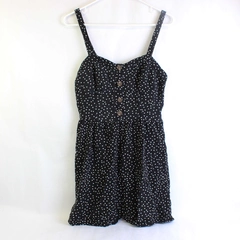 Wallflower Short Black Dress White Polka Dots Women's Large