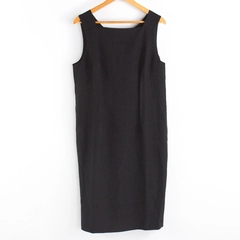 Joe Fresh Solid Black Sleeveless Midi Shift Dress Women's Size 12