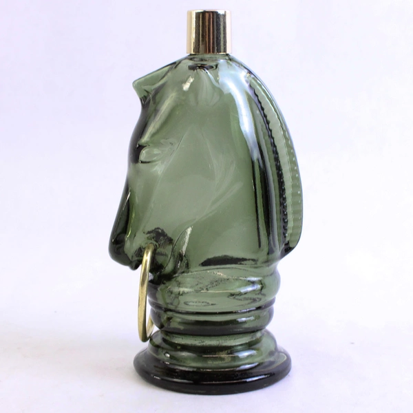 Vintage Avon Pony Decanter Leather After Shave Empty Bottle 4 Oz