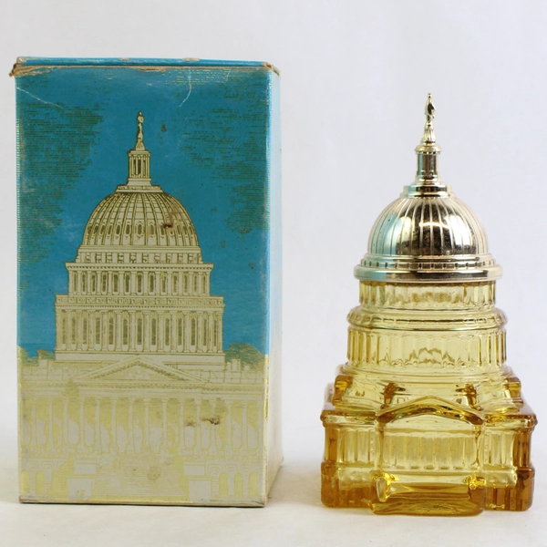 Vintage Avon The Capitol Decanter Tribute After Shave Empty Bottle 5 Oz