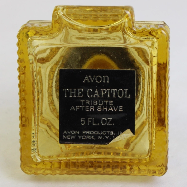 Vintage Avon The Capitol Decanter Tribute After Shave Empty Bottle 5 Oz