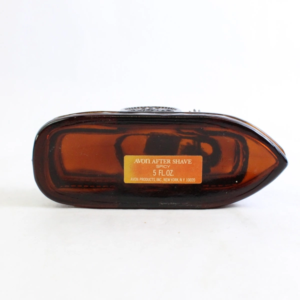 Vintage Avon Side Wheeler Decanter After Shave Spicy Empty Bottle 5 Oz