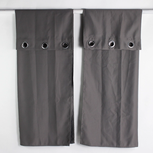 Set of 2 Unbranded Solid Gray Grommet Top Curtains 40" x 63"