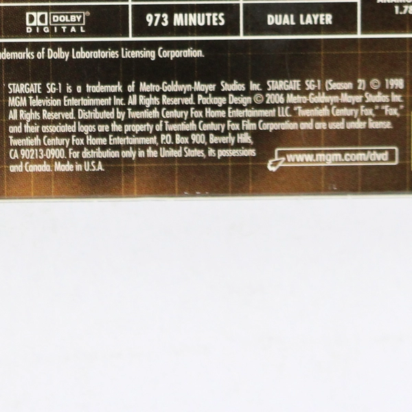 Stargate SG-1: Season 2 DVD 1998 5 Disc Set