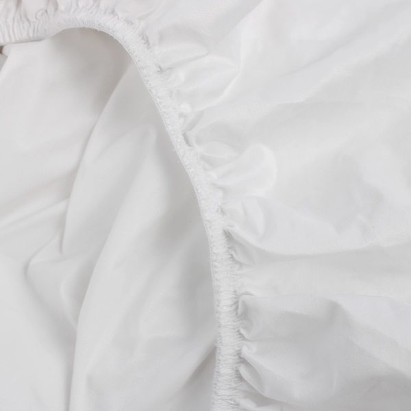 Fabrictech Solid White King Size Fitted Sheet