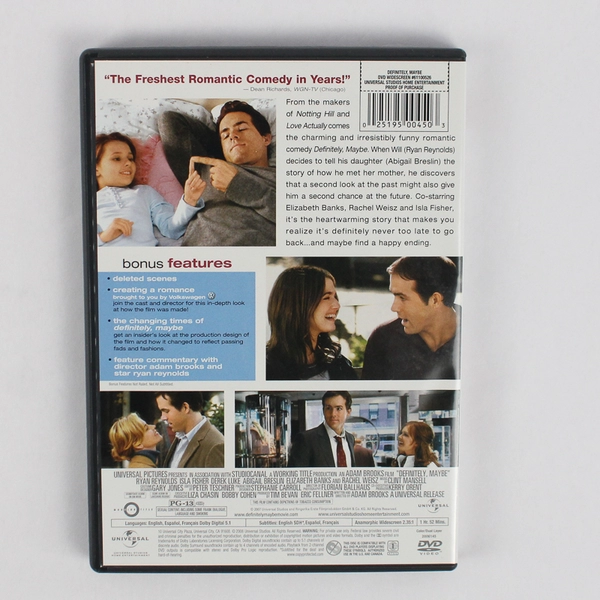 Definitely, Maybe (DVD, 2008) Ryan Reynolds Movie