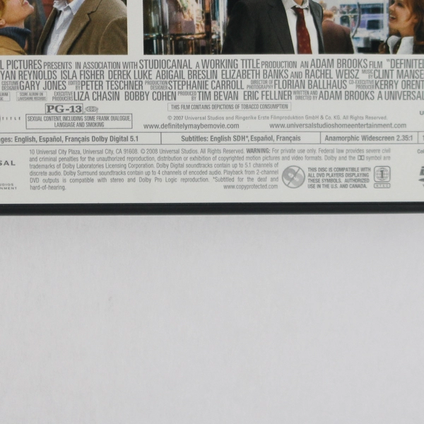 Definitely, Maybe (DVD, 2008) Ryan Reynolds Movie