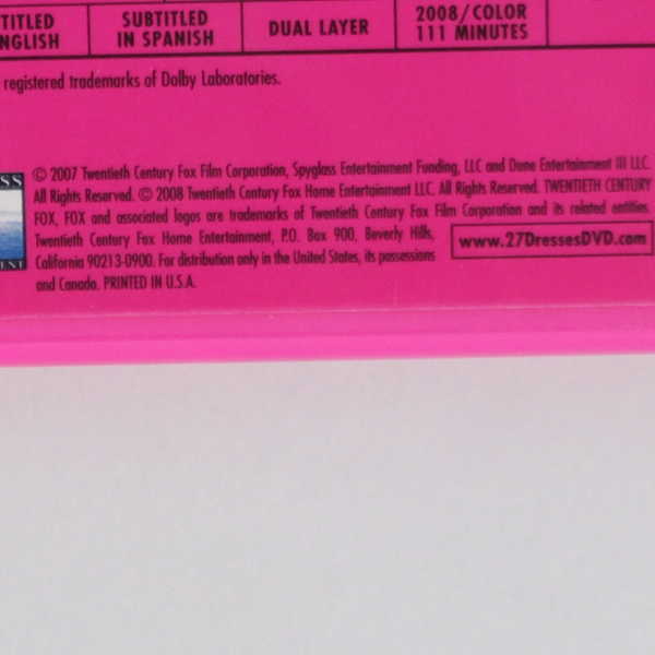 27 Dresses (DVD, 2008) PG-13 Movie