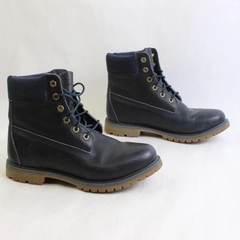 Timberland Premium 6-Inch Lace-Up Waterproof Boot Blue Leather Women's Size 9