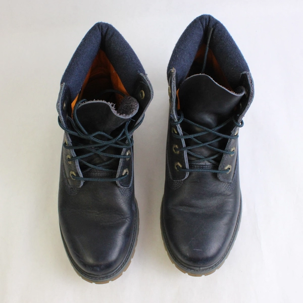 Timberland Premium 6-Inch Lace-Up Waterproof Boot Blue Leather Women's Size 9