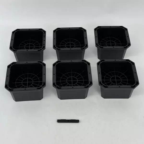 Set of 6 MCXYEM Black Plastic Heavy Duty Bed Risers 2.75 Inch