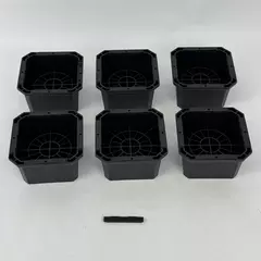 Set of 6 MCXYEM Black Plastic Heavy Duty Bed Risers 2.75 Inch