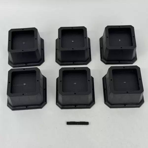 Set of 6 MCXYEM Black Plastic Heavy Duty Bed Risers 2.75 Inch