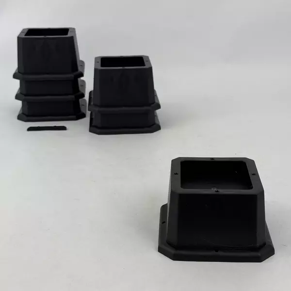 Set of 6 MCXYEM Black Plastic Heavy Duty Bed Risers 2.75 Inch