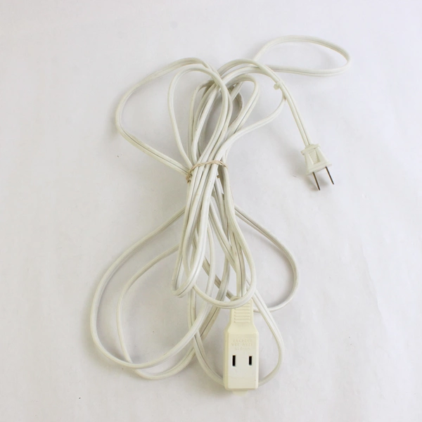 Lot of 4 White 3-Outlet Extension Cords 6 ft to 15 ft
