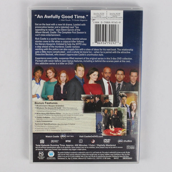 Castle: the Complete First Season (DVD) 3 Disc Set
