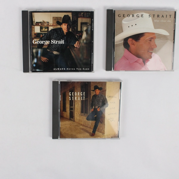 Lot of 3 George Strait CDs Always Never The Same Blue Clear Sky Carrying Love