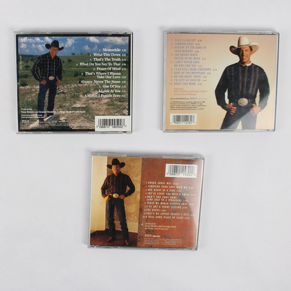 Lot of 3 George Strait CDs Always Never The Same Blue Clear Sky Carrying Love