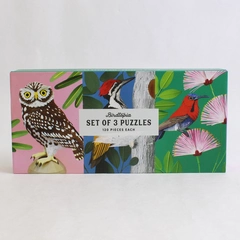 Set of 3 Birdtopia Puzzles 120 Pieces Each 5.6 x 8" Diana Beltran Herrera