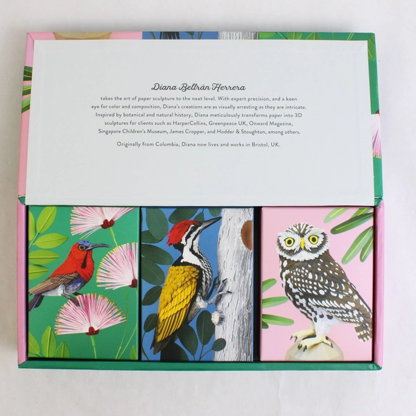 Set of 3 Birdtopia Puzzles 120 Pieces Each 5.6 x 8" Diana Beltran Herrera