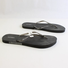 Old Navy Glitter Flip-Flops Black Sole With Glitter Thong Strap Women's Size 9