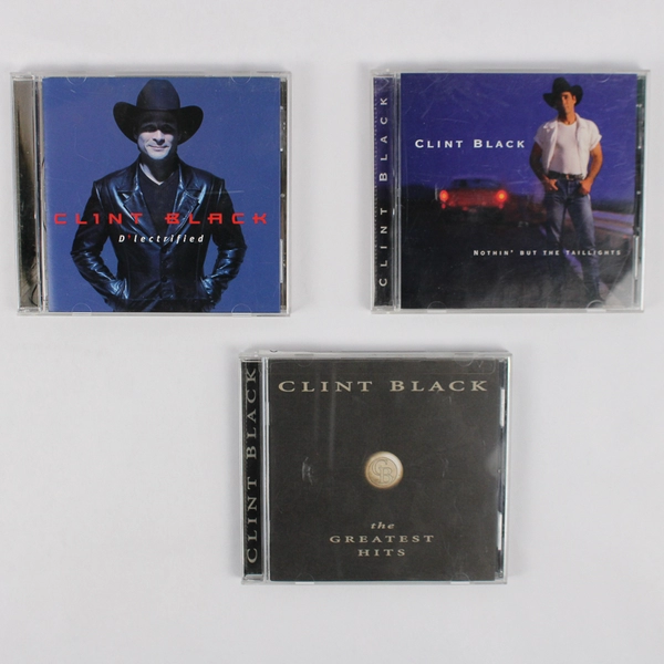 Lot of 3 Clint Black CDs Nothin' But The Taillights, Greatest Hits, D'lectrified