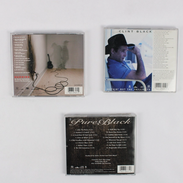 Lot of 3 Clint Black CDs Nothin' But The Taillights, Greatest Hits, D'lectrified