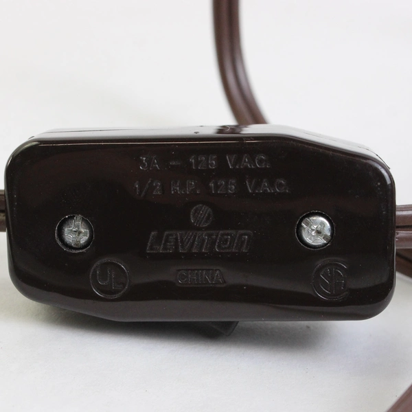 Lot of 8 Brown 3-Outlet Extension Cords 6 ft to 15 ft