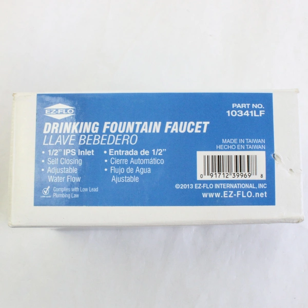 Ez Flo Drinking Fountain Faucet Polished Chrome 1/2" IPS Part SKU 10341LF