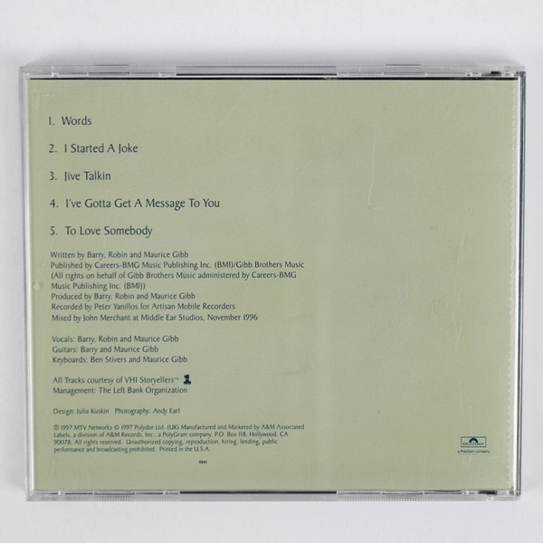 Bee Gees VH1 Storytellers CD 1997