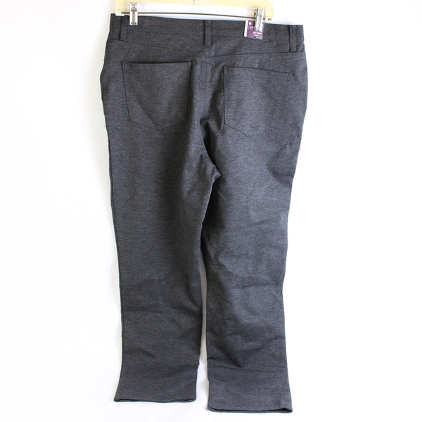 NWT Gloria Vanderbilt Dark Gray Amanda Slim Tapered High-Rise Pants Women's 14