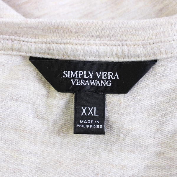 Simply Vera by Vera Wang Beige Layered 3/4-Sleeve Top Women's XXL