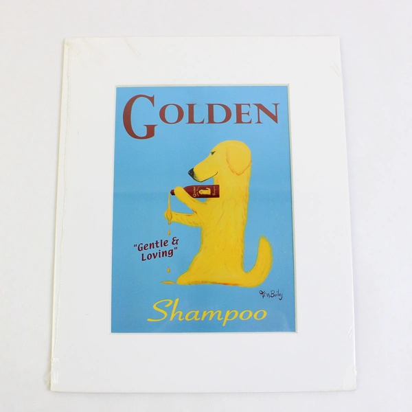 Artbeats Dog Art Print "Golden Shampoo" by Ken Bailey 10" x 8"