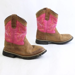 Itasca Girls' Buckaroo Western Boot Cowgirl Pink/Brown Youth Size 2