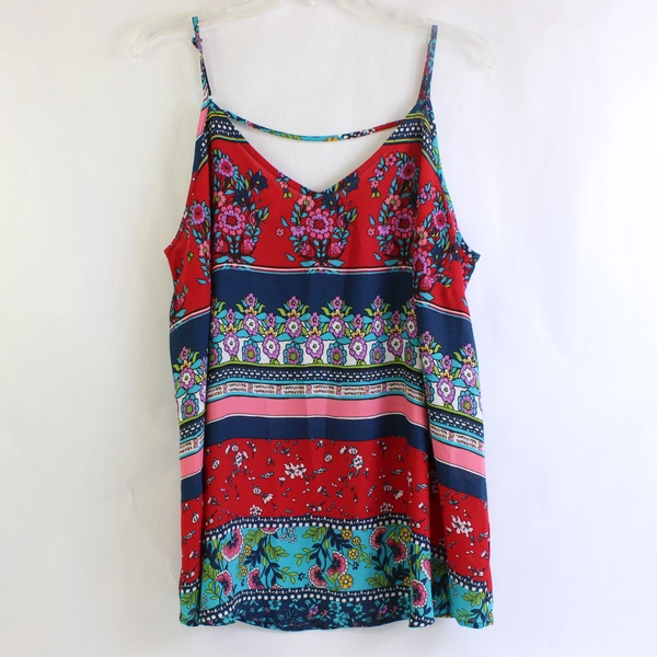 Maurices Multicolor Floral Print Spaghetti Strap Tank Women's Size 0