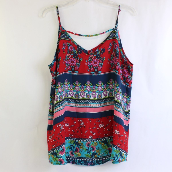 Maurices Multicolor Floral Print Spaghetti Strap Tank Women's Size 0