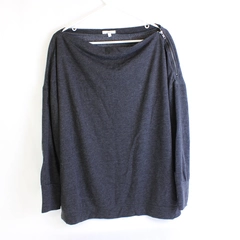 Maurices Charcoal Gray Sweatshirt Zipper Accent Women's Size 1